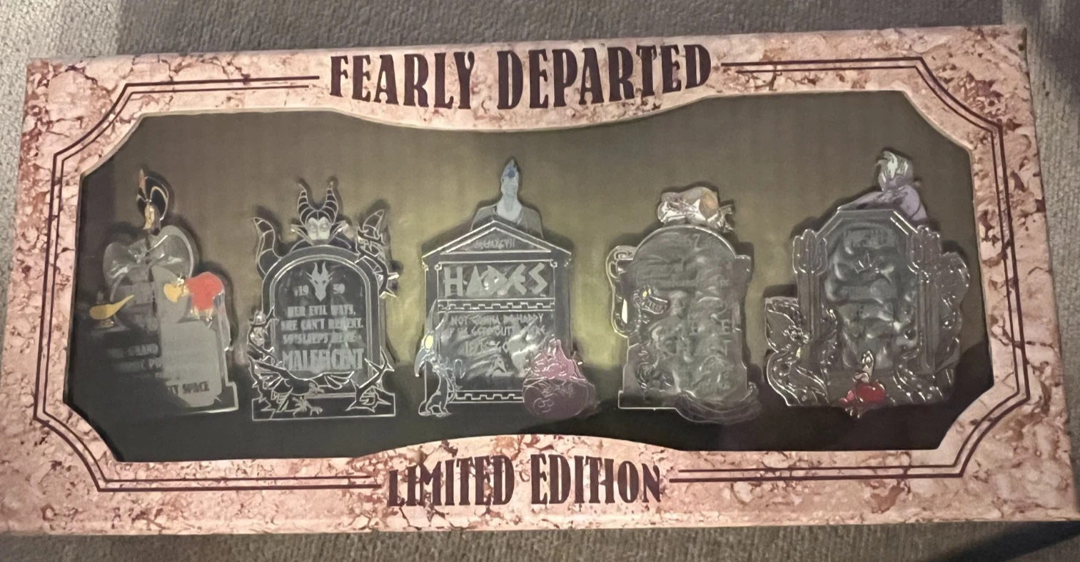 Disney Haunted Mansion Fearly Departed Villain Pin Set LE