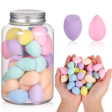 40 Pcs Mini Makeup Sponges, Multi-Color, Latex-Free, with Case