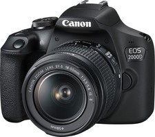 CANON EOS 2000D BK 18-55 IS II SLR-Kamera-Set...