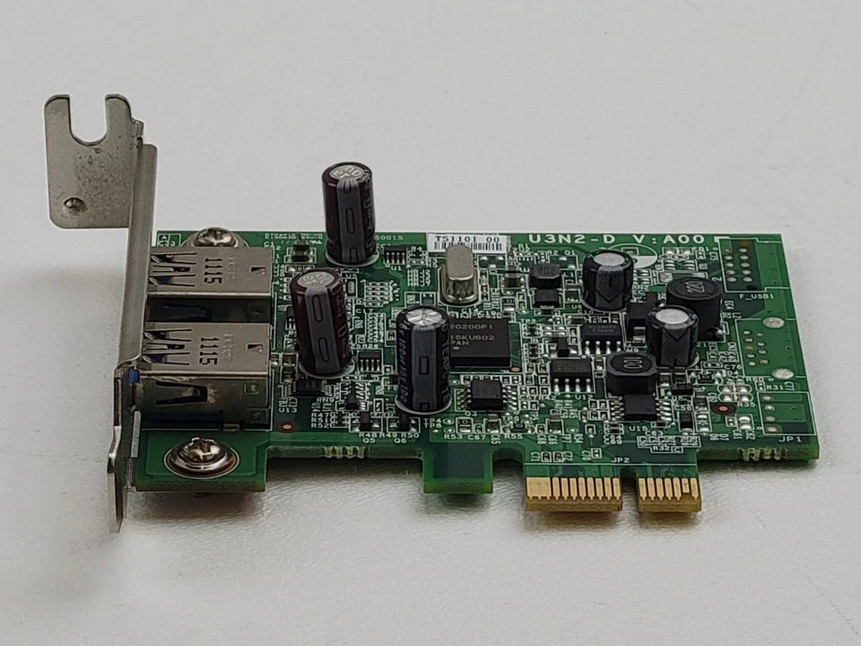 ECS U3N2-D Dell FWGJ8 / 0FWGJ8 2-Port USB 3.0 PCIe x1 Low Profile Expansion Card - Image 2 of 3