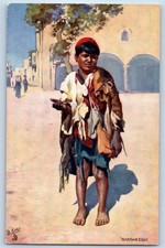 Egypt Postcard Street Baksheesh Egyptian Gazette c1910 UnpostedAntique