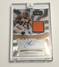 2024 Select Signature Memorabilia Silver Prizm /199 Chad Johnson Auto