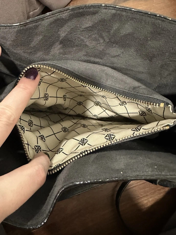 Antonio Milani Bolso de Hombro Cartera Azul Oscuro/Negro/Plata Foto 3 de 4