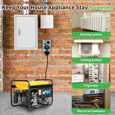 Generator Transfer Switch 15 Amp 125V ETL Certificated Predrilled for Indoor Out