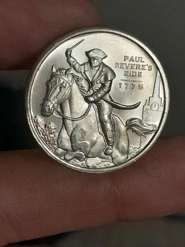 PAUL REVERE RIDE .999 FINE SILVER 1/2 TROY OZ SILVER ROUND MONEY METALS EXCHANGE