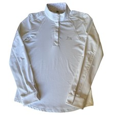 R.J. Classics Maddie Jr. Long Sleeve Show Shirt Youth Medium (8-10) White NWOT