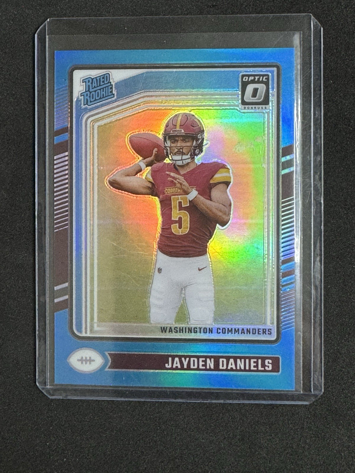 2024 Donruss Optic Rated Rookie Aqua #248 Jayden Daniels (RC) Serial # 065/299