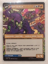 Norman Osborne Green Goblin Foil 0220 Borderless Spider-Man Magic Gather Mythic