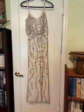 David’s Bridal Beaded Ivory Light Peach Gown 4