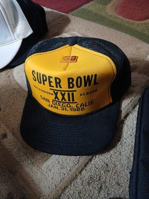Vintage Super Bowl XXII snap back hat SKINS vs. BRONCOS. RARE HAT Official PIN