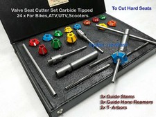 24x Valve Seat Cutter Set 50 Cc To 250 Cc Engines Carbide Tipped Modern Heads