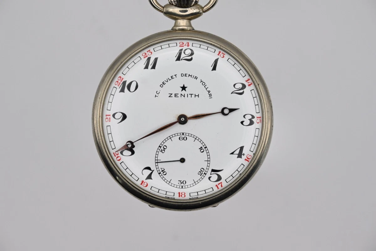 Cadran Montre De Poche Zenith 40,5 Mm - Occasion Très Peu Plié
