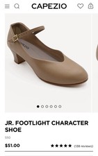 Capezio 550 Jr Footlight Character Shoe Tan Size 6 M New In Box Women  s