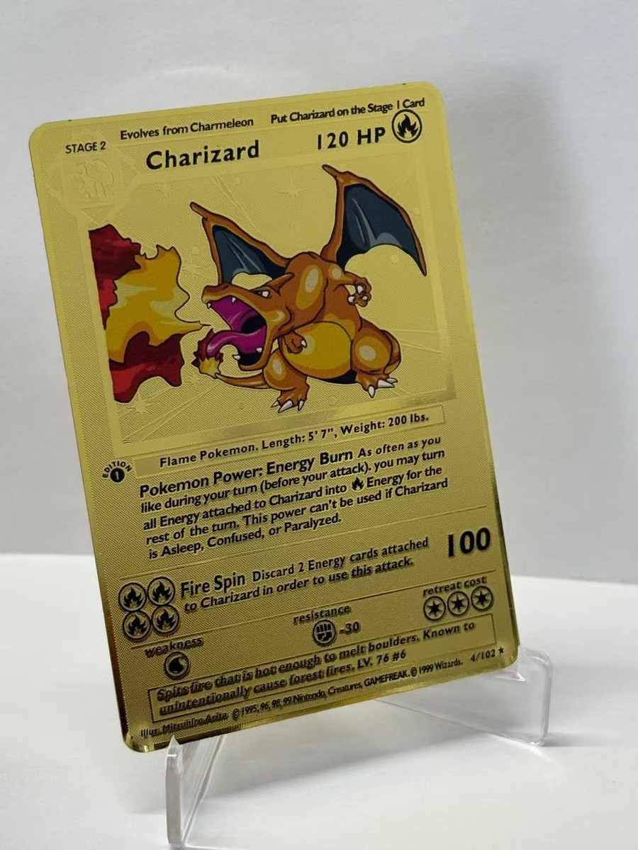 Charizard 120HP Metal Pokémon Card-Collectible Gift Display Toys