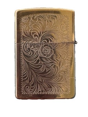 Vintage 1992 VENETIAN Engraved Brass Lighter Zippo D VIII Name