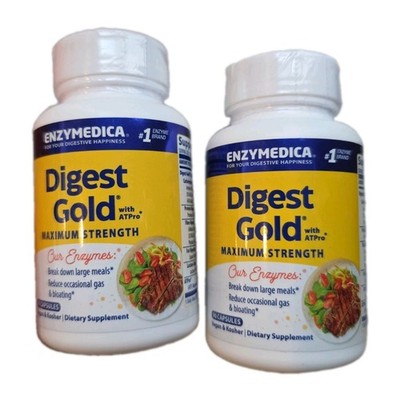 Lot Of 2 Enzymedica Digest Gold W/ ATP Pro NEW exp8/27