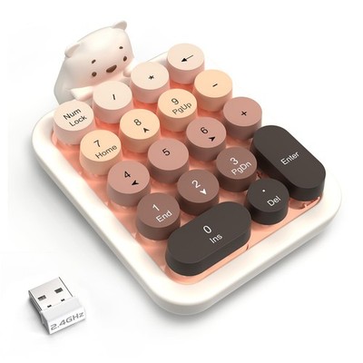 FELiCON Wireless Nummernblock Slim 22 Tasten Ziffernblock USB Empfänger PC Laptop