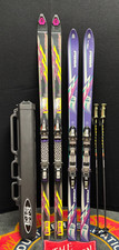 Ski Equipment Lot – 2 Pairs of Volkl Skis, Ski Poles & Hard Case - LOCAL PICKUP
