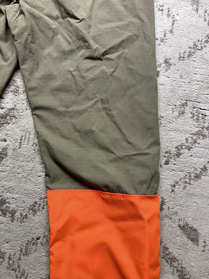 Pantalones de Colección Wrangler Pro Gear Para Hombres 36x34 Naranja Brillante Ripstop Cepillo de Caza Grueso Foto 3 de 4