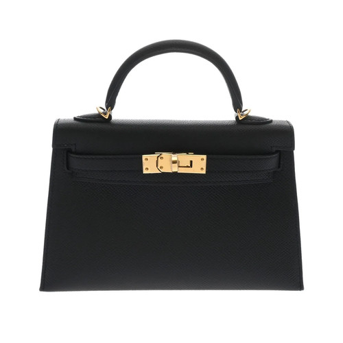 Hermes Mini Kelly2 2Way 729215 Handbag Epsom Leather Black #WB032