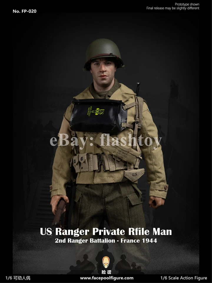 Facepoolfigure FP020 1/6 WWII US Ranger Private Rfile Man Action Figure Model - Image 4 of 4