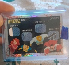 Invincible Trading Card Quad Relic - Invincible, Allen, Omni-Man, Atom Eve