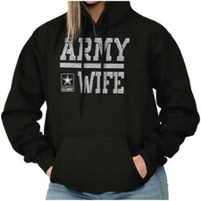US Army Wife United States Military Logo Womens Hooded Sweatshirts Hoodies