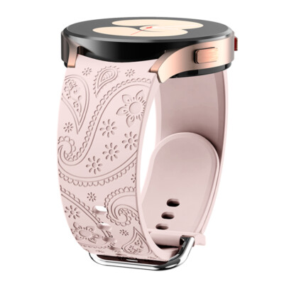 Women Floral Engraved Band Strap For Samsung Galaxy Watch 4  display picture 1