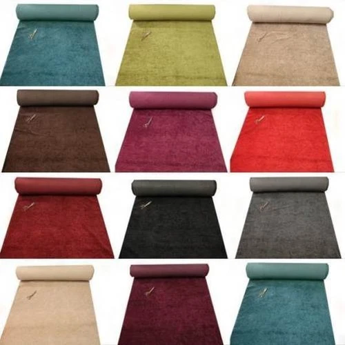 DESIGNER LUXURY SOFT PLAIN SOLID HEAVY WEIGHT UPHOLSTERY CRUSHED CHENILLE FABRIC