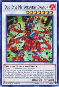 Odd-Eyes Meteorburst Dragon - PEVO-EN032 - Super Rare - 1st Edition x3 - Near Mi
