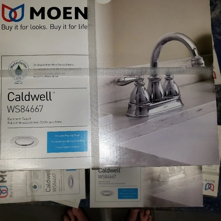 Moen Caldwell Chrome 2handle 4in Centerset Bathroom Sink Faucet with