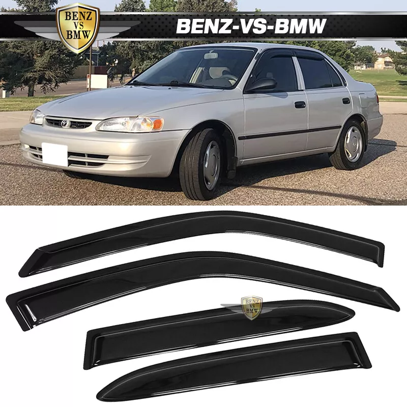 Fits 98-02 Toyota Corolla 4PCS Window Visors Rain Guard Slim Style Smoke  Acrylic | eBay