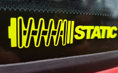 2x Aufkleber Federbein Static Mini Auto Style Sticker Tuning JDM NEON GELB