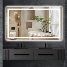 60'' x 36'' LED Bathroom Mirror,Anti-Fog,Dimmable,Large Vanity Mirror Wall Mount