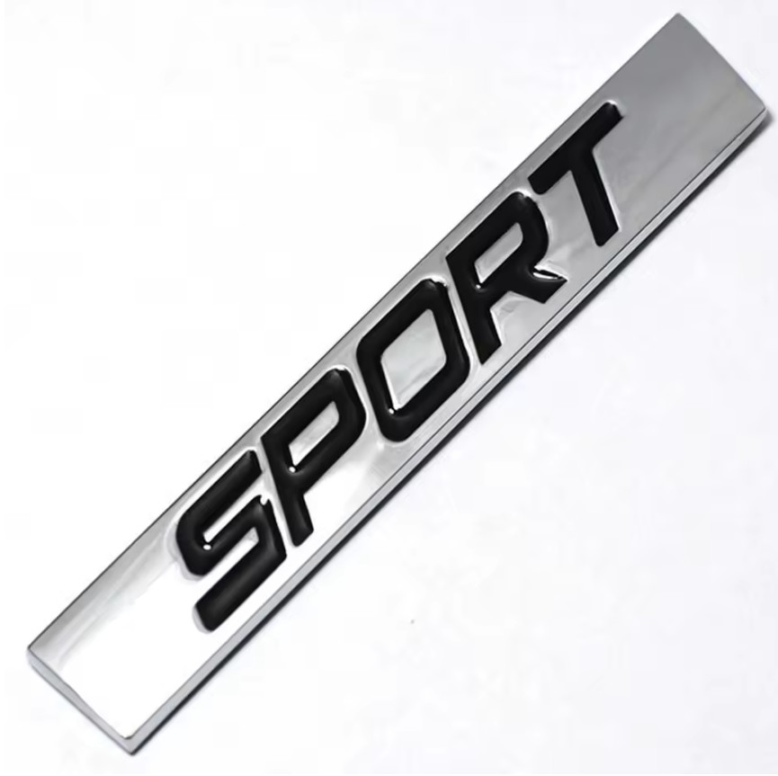 2X 3D Sport KFZ Metall Auto Aufkleber Badge Logo Emblem Sticker Silber Schwarz