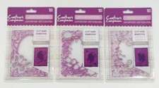 New Set of 3 CRAFTER'S COMPANION Embossing FOLDERS 4.25" x 5.5" Florals