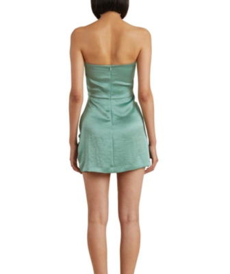 slim fit dress slacks Bec and Bridge Symone Strapless Dress in Moss Green – Coco & Lola