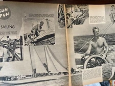 Stirling Hayden, Shirtless, Two Page Vintage Clipping, a