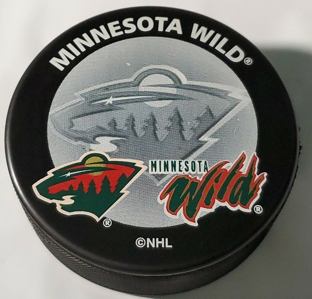 MINNESOTA WILD RARE DOUBLE LOGOS NHL INGLASCO OFFICIAL HOCKEY PUCK | eBay