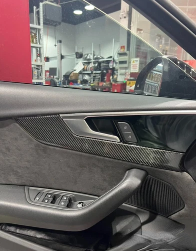 For Audi A4 A5 S4 S5 RS5 2017-2023 Real Carbon Fiber Inner Door Panel Cover Trim - Picture 13 of 18