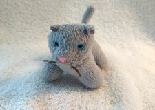 Plush Battat Gray Kitty Cat 3 1/2"