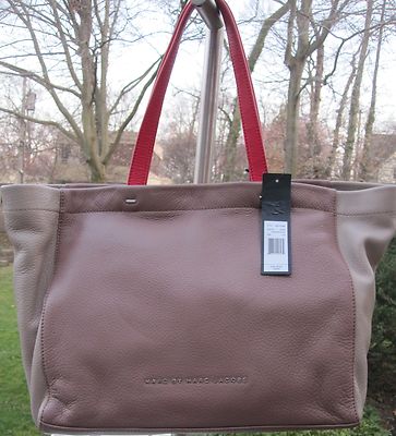 NWT Marc by Marc Jacobs,'' What's The T''  Leather Tote Woodland Multi Color-Block