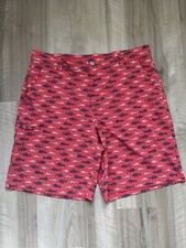 COLUMBIA Board Swim Fishing Trunks Shorts Mens Size 36 W 10 L Red Swordfish