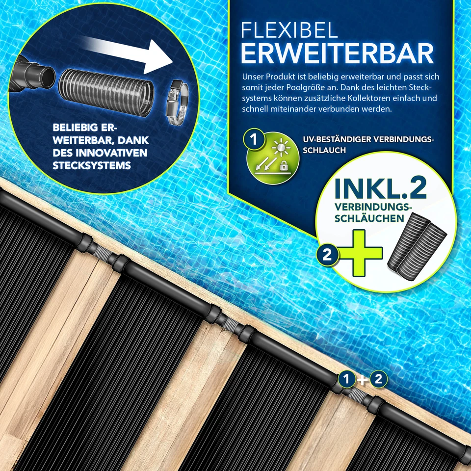 tillvex® Solarheizung Pool Solarkollektor Poolheizung Solarmatte Solarabsorber - Bild 4 von 4