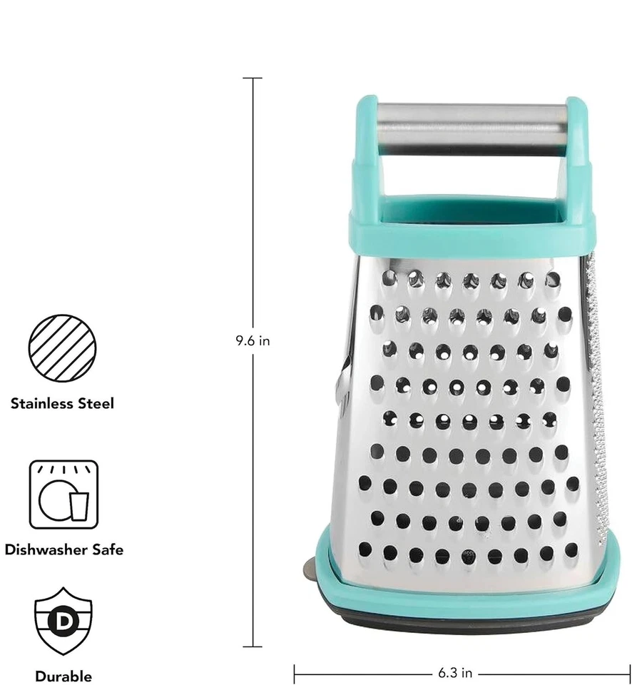 Rallador de Caja con Recipiente para Queso Parmesano Verduras Jengibre Coco NUEVO Foto 2 de 4