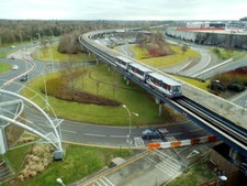 PHOTO  MONORAIL GATWICK AIRPORT AN AUTOMATED MONORAIL SYSTEM LINKS GATWICK AIRPO