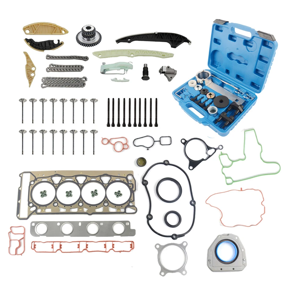 For Audi VW Head Gasket Set Timing Chain Tool Kit Valves TSI TFSI 2.0T 2008+ - Image 2 of 4