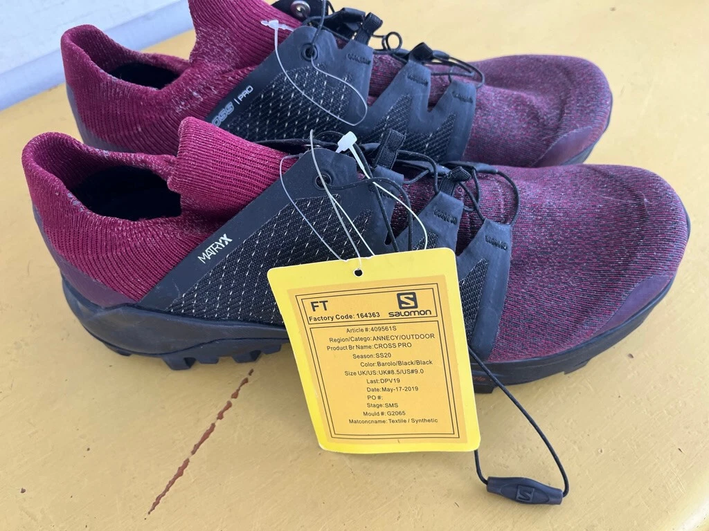 Eigen Tact wastafel Salomon Shoes Cross Pro Contragrip Matrix Trail Running Maroon Red  Men&#039;s 9.5US | eBay