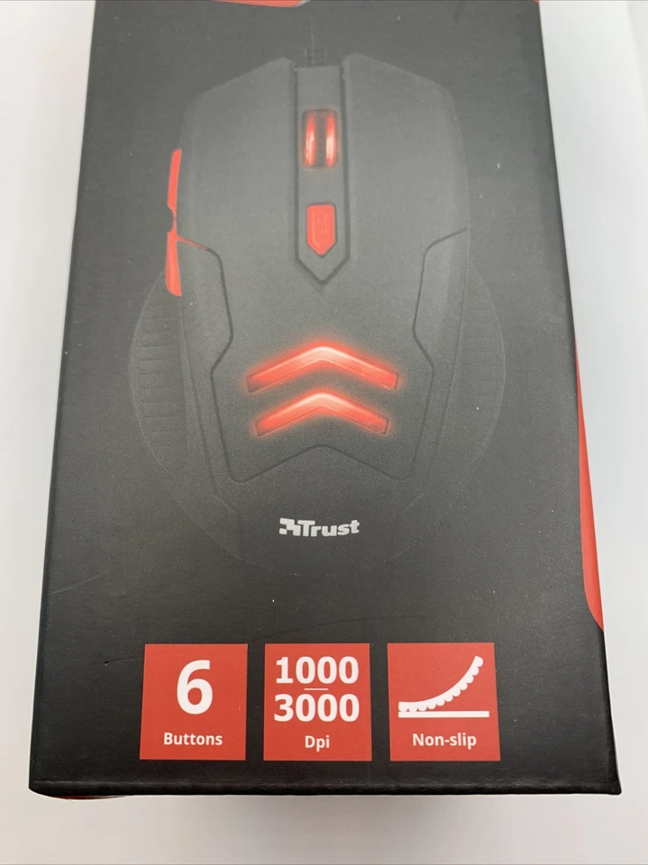 Trust Ziva Gaming Mouse & Pad Set – 6 Button LED USB Wired – New Boxed Gift - Image 2 of 4