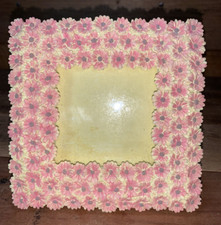 AMSCAN "Blossoms" Embossed Daisy Floral 5 1/2" Square Picture Frame Fits 3.5x3.5